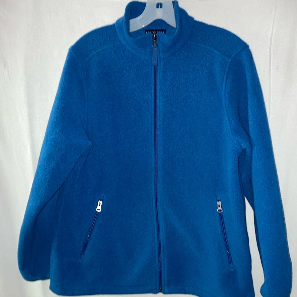 Lands' End Vibrant Blue Fleece Jacket